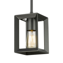Golden 2073-M1L BLK - Golden Lighting Smyth 1-light Pendant in Matte Black